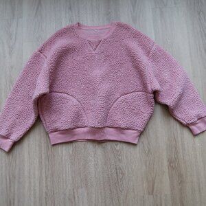 Victoria's Secret Pink Oversized Sherpa Pullover Crewneck Sweatshirt